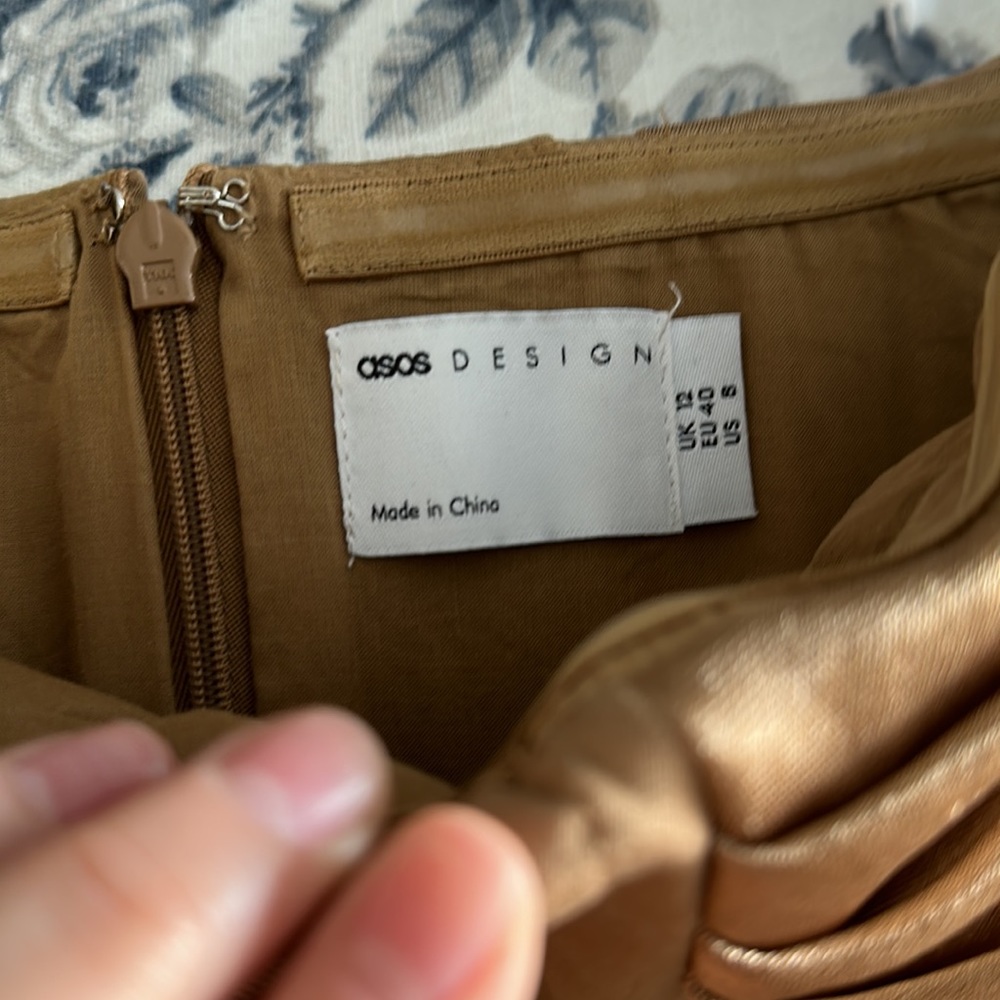 NWT ASOS Bronze Midi Corset Dress - Picture 5 of 8